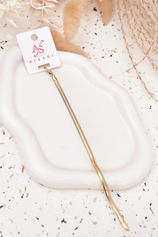 Armband Slang Gemaakt van chirurgisch staal gouden kleur