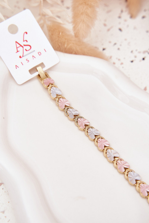 Armband DamesKoloroInymi Hartenmi Stal Chirurgiczna gouden kleur