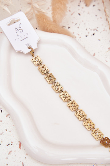 Réglementé Un bracelet Féminin avec des yeux qui clignotent Stal Chirurgiczna couleur dorée 2