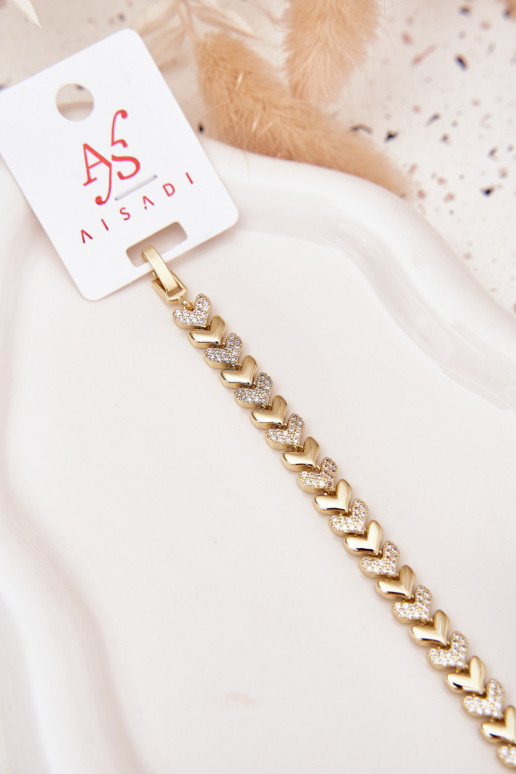 Un bracelet Féminin Cœurs avec des yeux qui clignotent couleur dorée