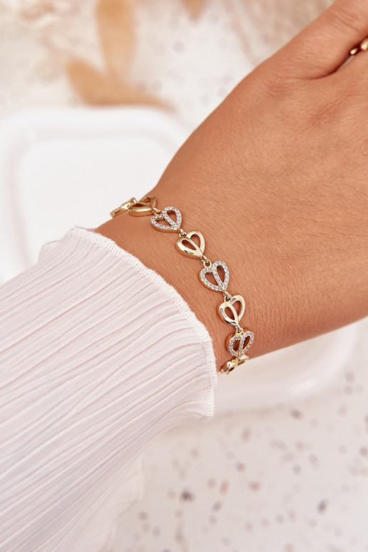 Un bracelet Fabriqué en acier chirurgical avec des yeux qui clignotent couleur dorée