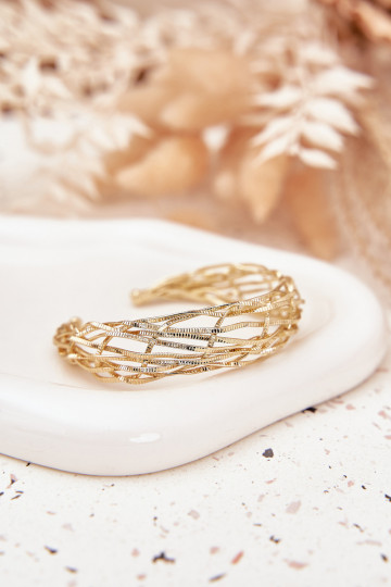 Stabiles Armband aus chirurgischem Stahl in Goldfarbe 2