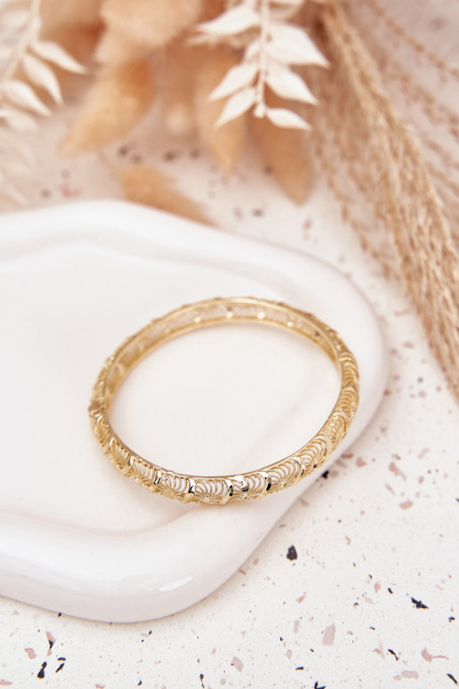 Stijf Armband Dames Gemaakt van chirurgisch staal gouden kleur