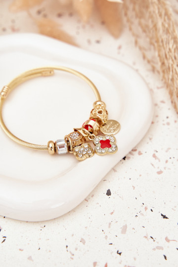 Ein Armband z ZaZuieszkami Charms goldene Farbe 2