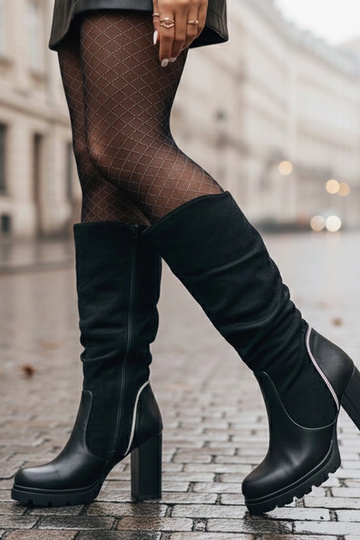 Bottines noires à talon... 2