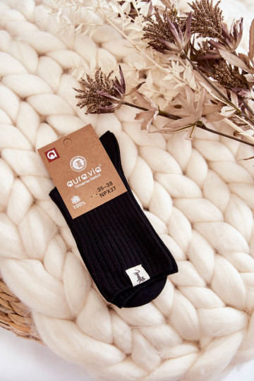 Chaussettes pour femmes sans compression couleur noire
