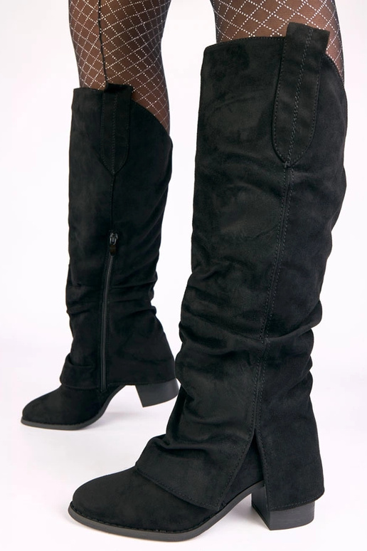 Batta schwarze Overknee-Stiefel aus...