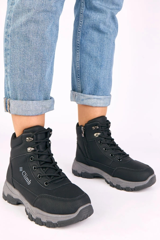 Bottines noires à plateforme Louie