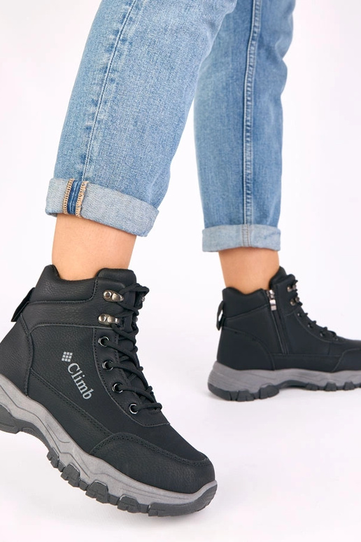 Louie schwarze Plateau-Boots