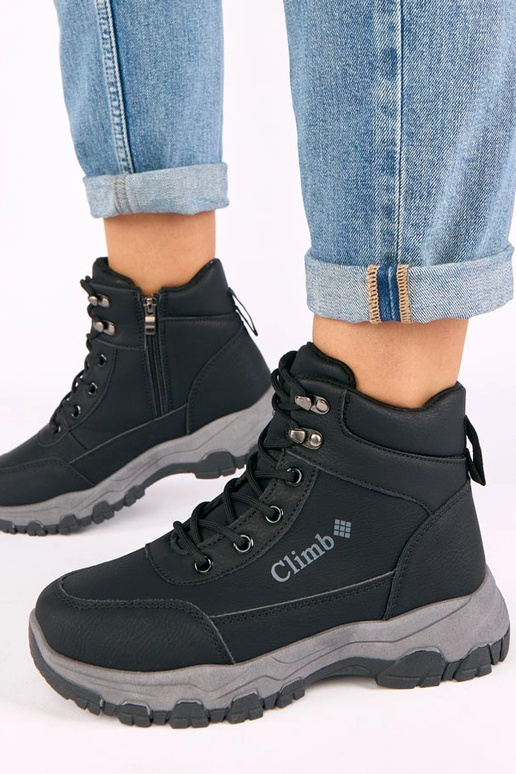 Bottines noires à plateforme Louie