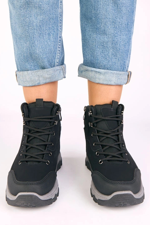 Bottines noires à plateforme Briana