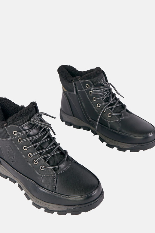 Bottines noires pour hommes doublées...