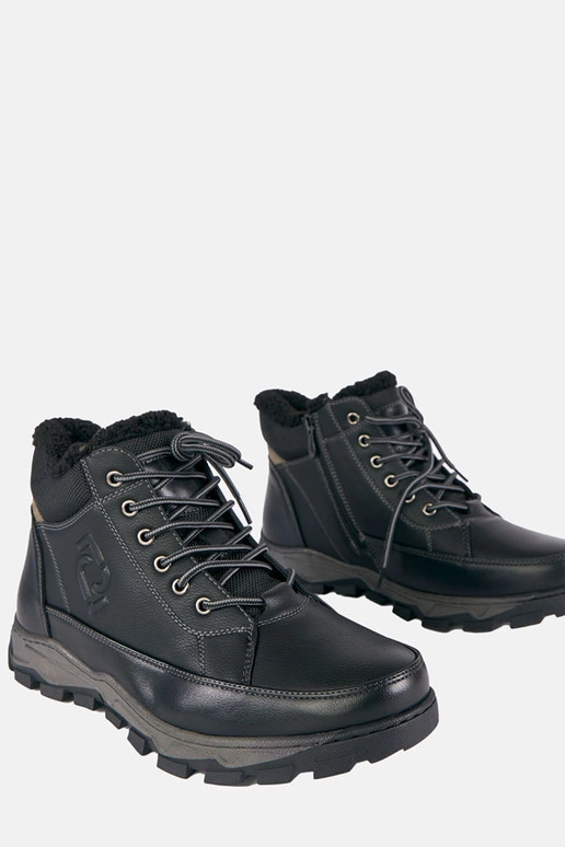 Zwarte heren, gevoerde sneakers Elias