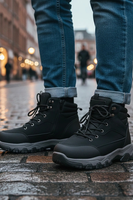 Bottines noires pour hommes Ryan