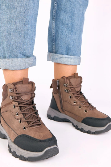 Bottines brunes à...