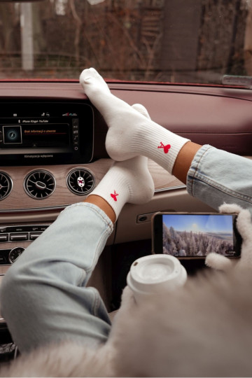 Chaussettes Féminin Amor couleur ivoire