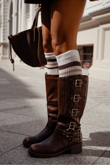 PodkolanóÀki Féminin DANS Prążek avec des bandes couleur ivoire