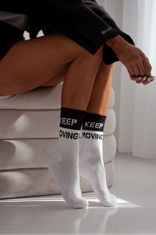 Chaussettes Féminin Keep Moving couleur blanche