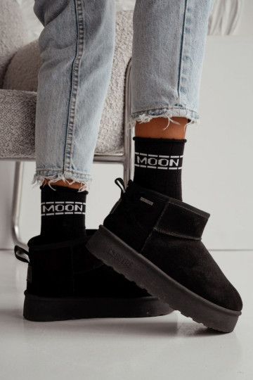 Chaussettes Féminin Półfrotte UNIQUE Pas de pression MOON couleur noire