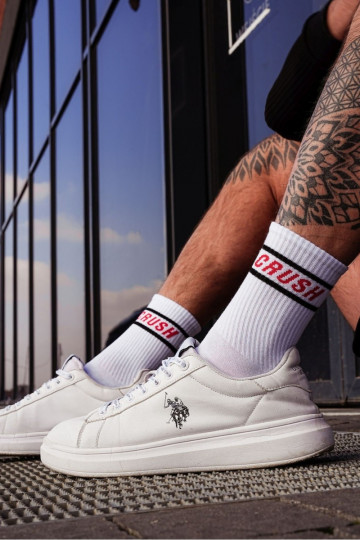 Chaussettes CRUSH pour hommes, couleur blanche