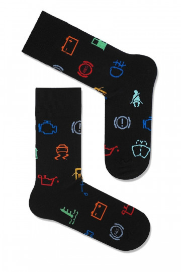 Chaussettes pour hommes Kontrolki couleur noire