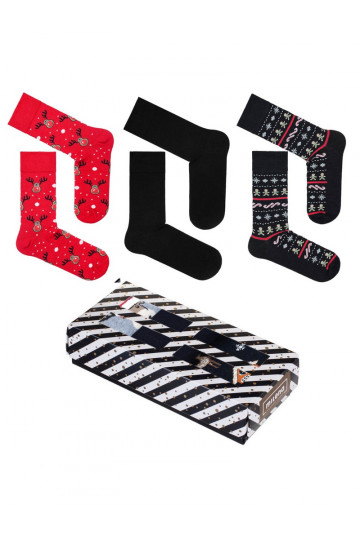 Ensemble de chaussettes de Noël pour hommes dans une boîte, 3 paires 2