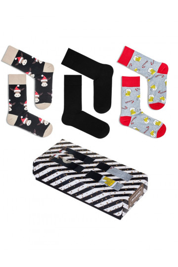 Kerstkousen set voor mannen in doos, 3 paar 2