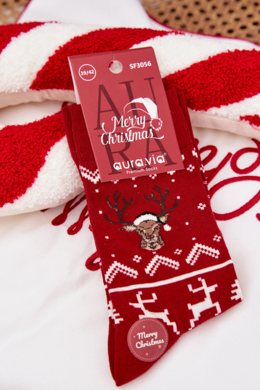 Skarpety Männlich INeihnachten Rentier rote Farbe