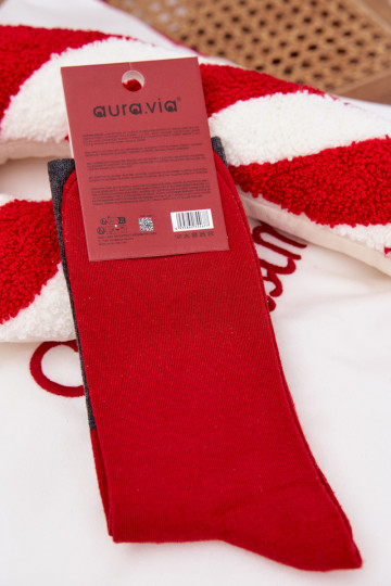 Skarpety Männlich INeihnachten mit einer Notiz I Śmiejącym Się INeihnachtsmannem graue Farbe 2