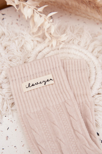 chaud Chaussettes Féminin Avec Vilna beige