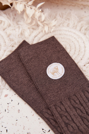 Długie INełniane Sokken Dames grijs