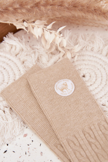 Długie INełniane Sokken Dames beige