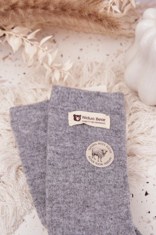 chaud DANSełniane Chaussettes FémininActivészyÀką couleur grise