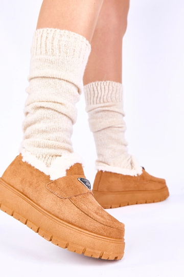 Bruine platform mocassins... 2