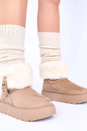 Bottes de neige sable foncé...