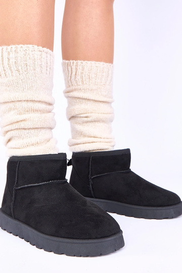 Schwarze Schneestiefel mit...