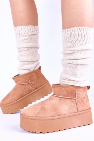 Rote Plattform Schneestiefel mit Pelzfutter Mouna 2