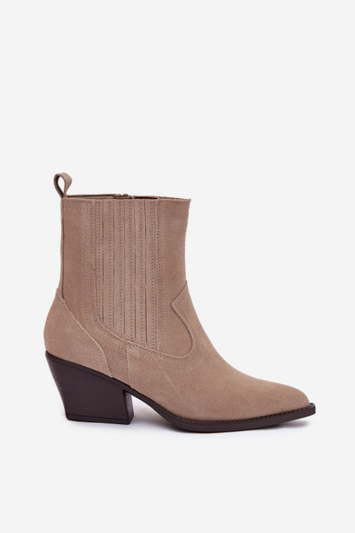 INildlederschuhe CoZuboy-Stil Feminin mit Absätzen sich Zuarm laufen Beige Dylira