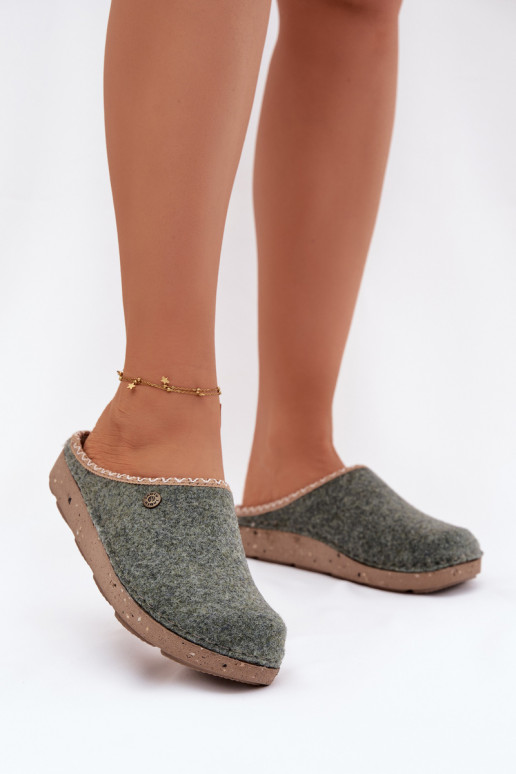 schoenen eigengemaakt Slippers Dames Inblu ED000031 groene kleur