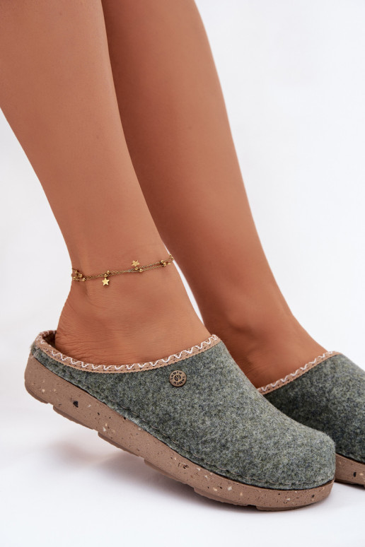 schoenen eigengemaakt Slippers Dames Inblu ED000031 groene kleur