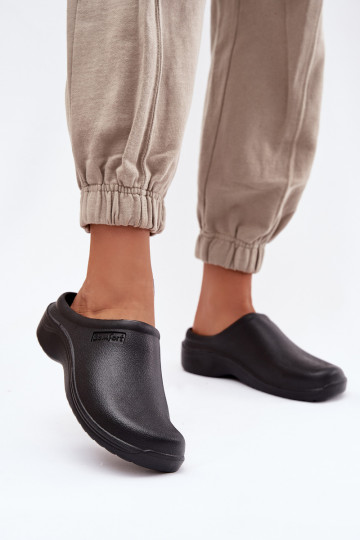 Schwarze leichte Damen Clogs Parissa 2