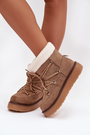 Bottes de neige brunes pour femmes avec plateforme et détails stylés Roselya 2