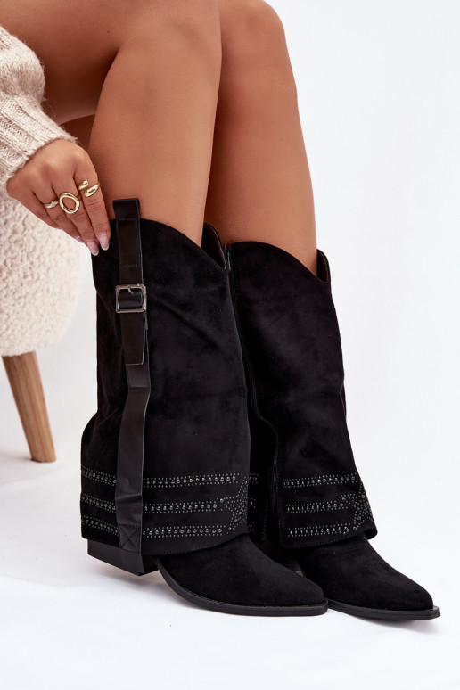 laarzen coInboystijl Dames Met Decoratie I met gespen zInart Camilora