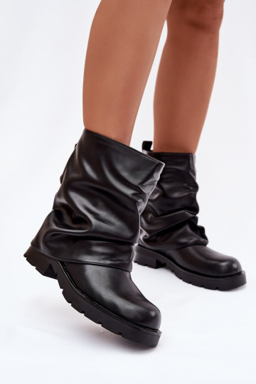 réchauffer Bottes pour femmes Avec un haut frisé couleur noire Gracine 2