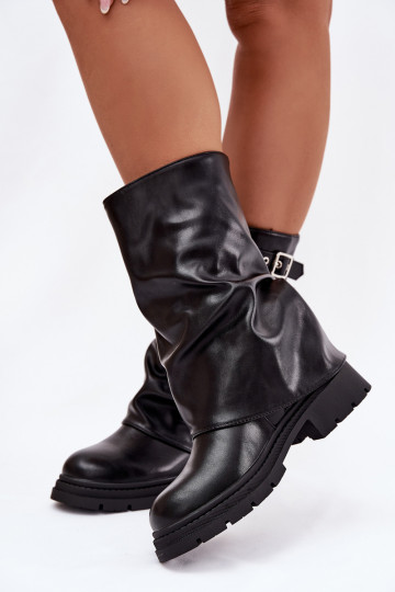 Bottes pour femmesDANSyÀiniętą CholeÀką réchauffer avec boucles couleur noire Salarie 2