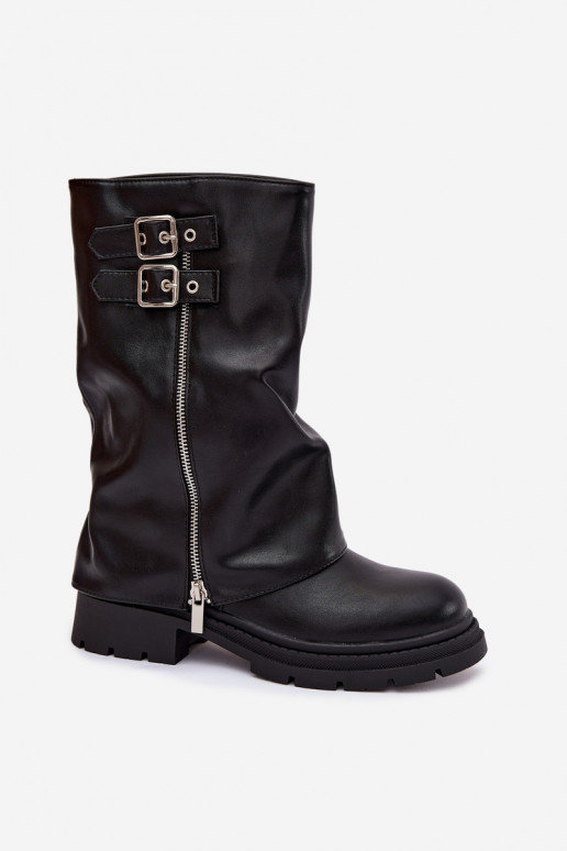 Bottes pour femmesDANSyÀiniętą CholeÀką réchauffer avec boucles couleur noire Salarie