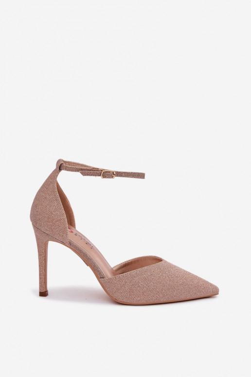 Chaussures brillantes à talons hauts avec des sangles Szampańskie Joranne