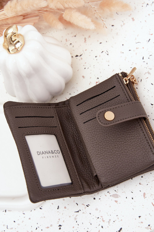 Damenbrieftasche aus Öko-Leder graue Farbe Ilissea