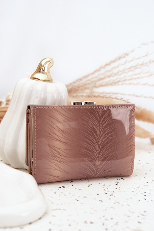 lackiert DamenbrieftascheDrobinkami elfenbeinfarbe Cermina