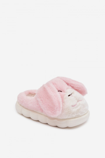 Kinderen met bont Slippers Konijntjes roze Farnise 2